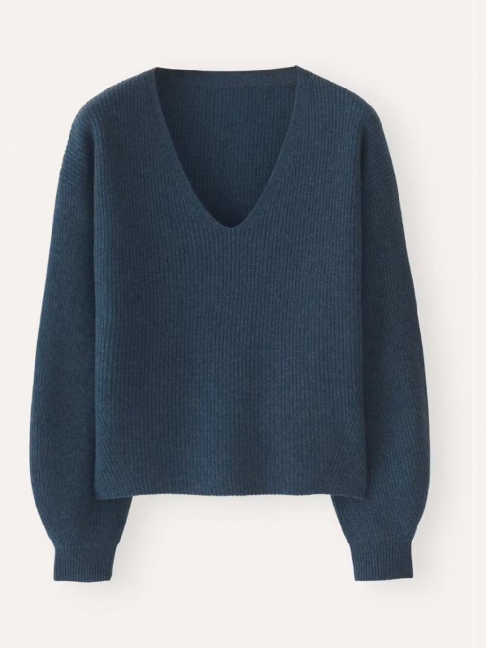 Poetry V-neck sweater,  Pure cashmere Size: 12 Colour: Baltic